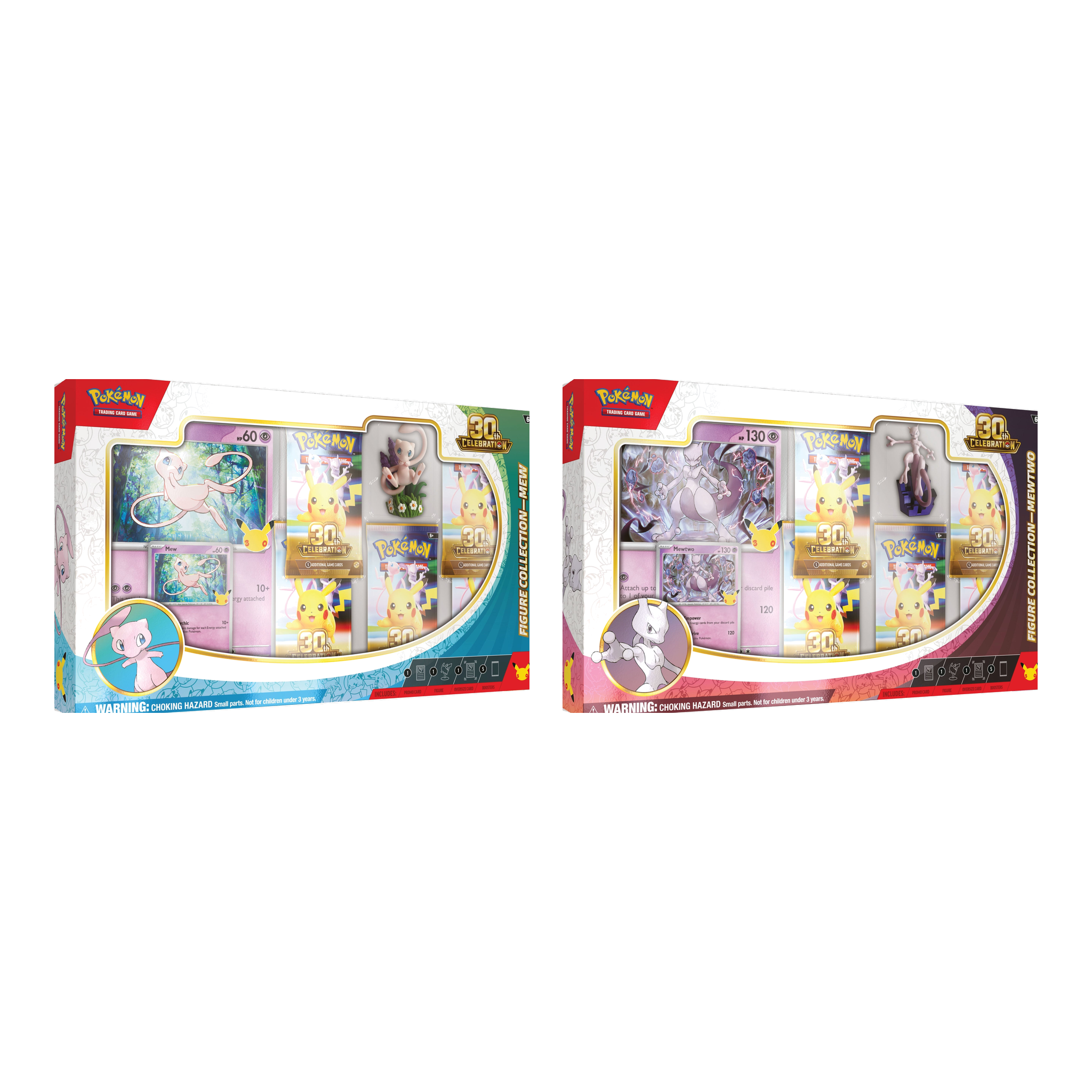 Pokémon TCG 30th Celebration Figure Collection — Mew and Mewtwo