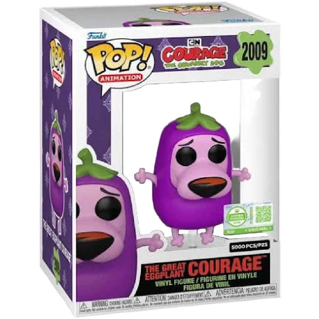 Funko Pop! Courage the Cowardly Dog Great Eggplant #2009 limited edition figure in box