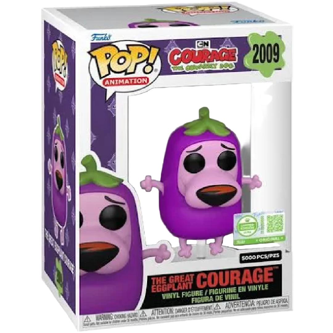 Funko Pop! Courage the Cowardly Dog Great Eggplant #2009 limited edition figure in box
