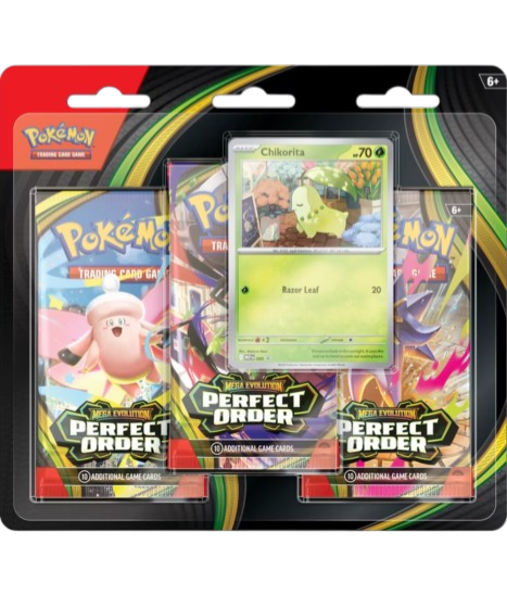 Pokemon Tcg:Mega Evolution Perfect Order 3-Pack Blister