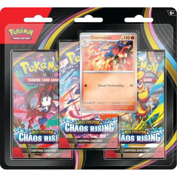 Pokemon TCG Chaos Rising 3-Pack Blister, sealed