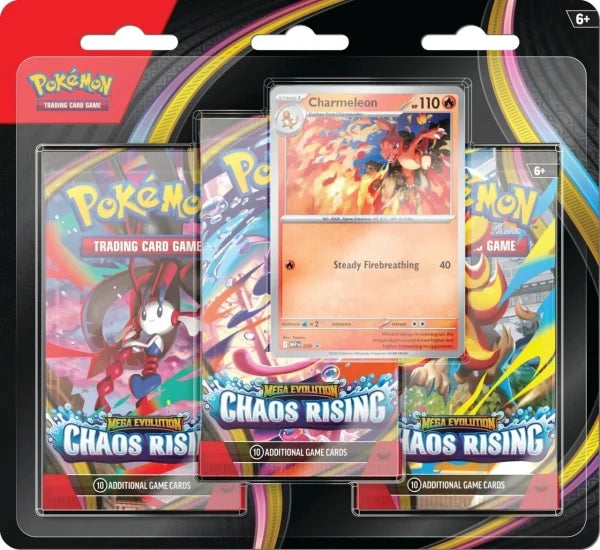 Pokemon TCG: Mega Evolution Chaos Rising 3-Pack Blister