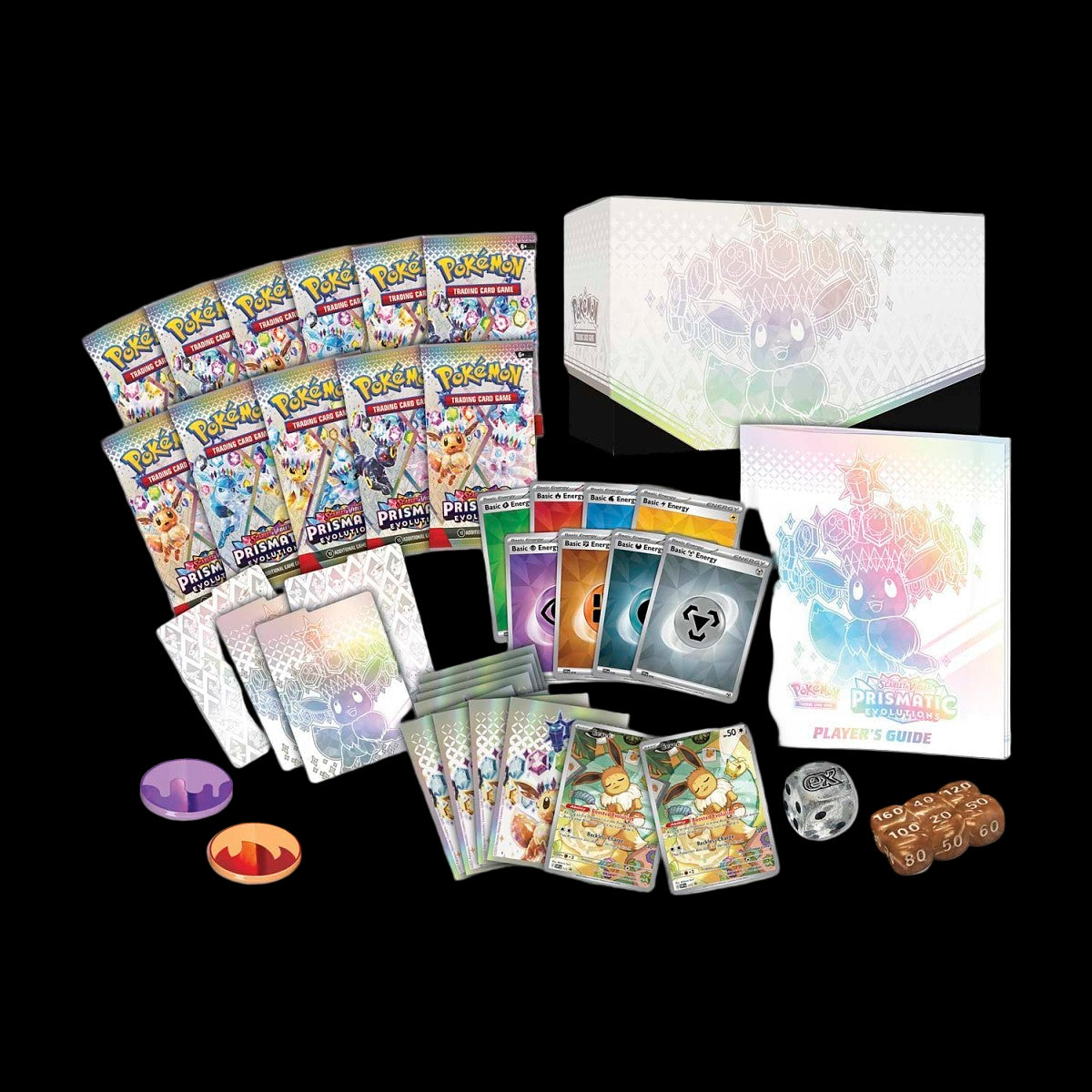 Prismatic Evolutions Pokemon Center ETB contents