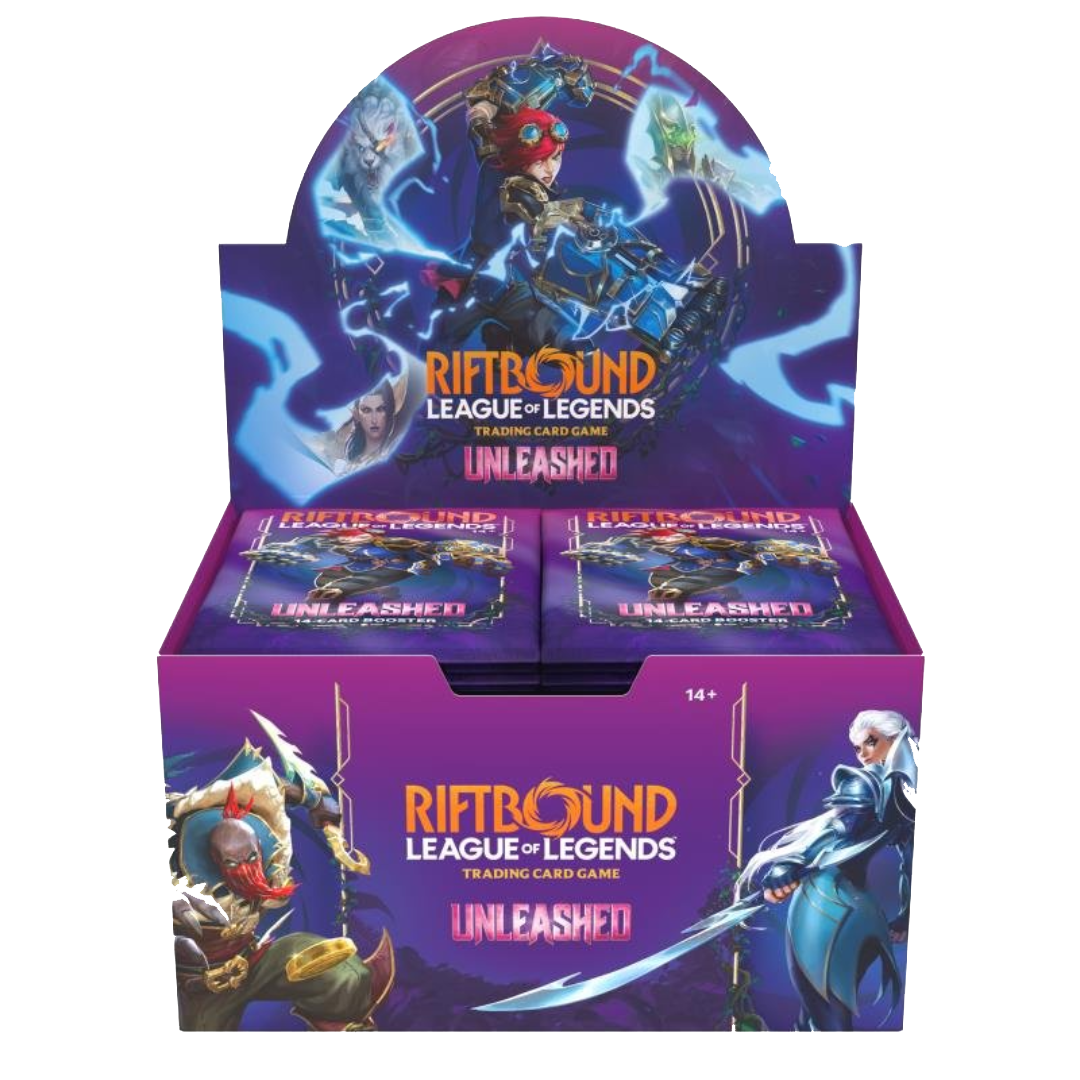 Riftbound League of Legends TCG Unleashed Booster Display, 24 sealed packs